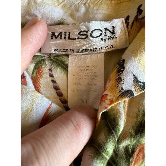 Vintage Milson by Ky’s USA Made XL Hawaiian Shirt - Picture 2 of 6